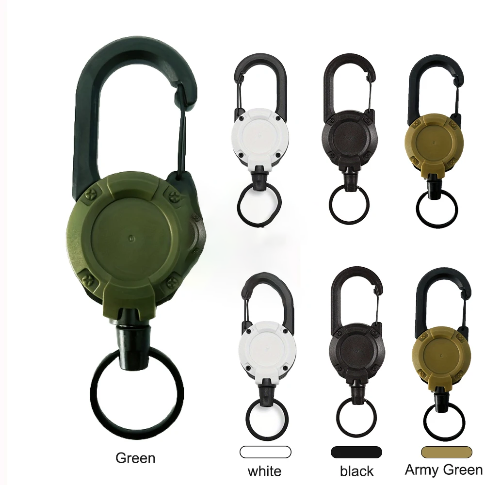 Fly Reel - Ausziehbare Schlüsselanhänger-Halterungen mit Karabinerhaken für Outdoor,