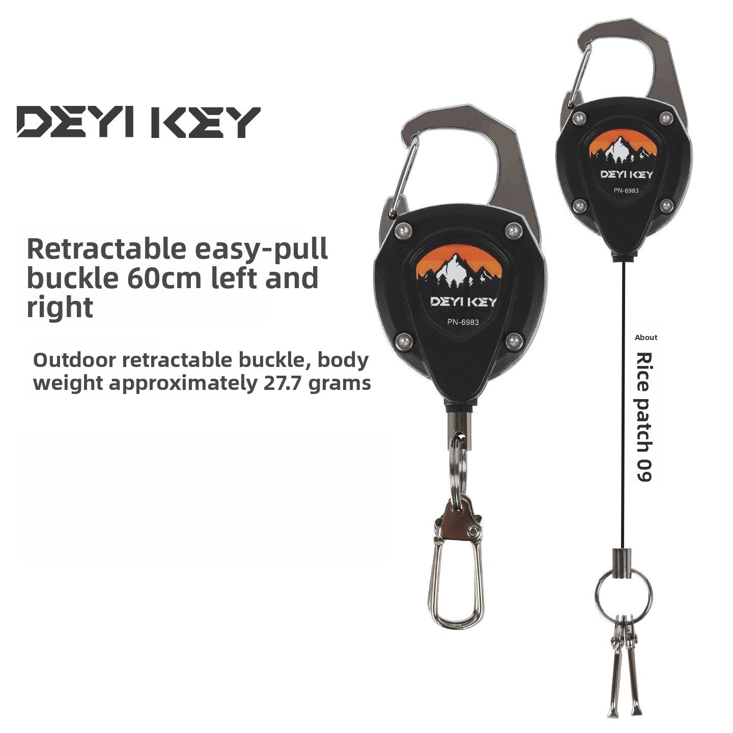 Reel Repair Kit - Einziehbarer Schlüsselanhänger, Robuster Anti-Verlust-Karabiner, Schlüsselrolle mit