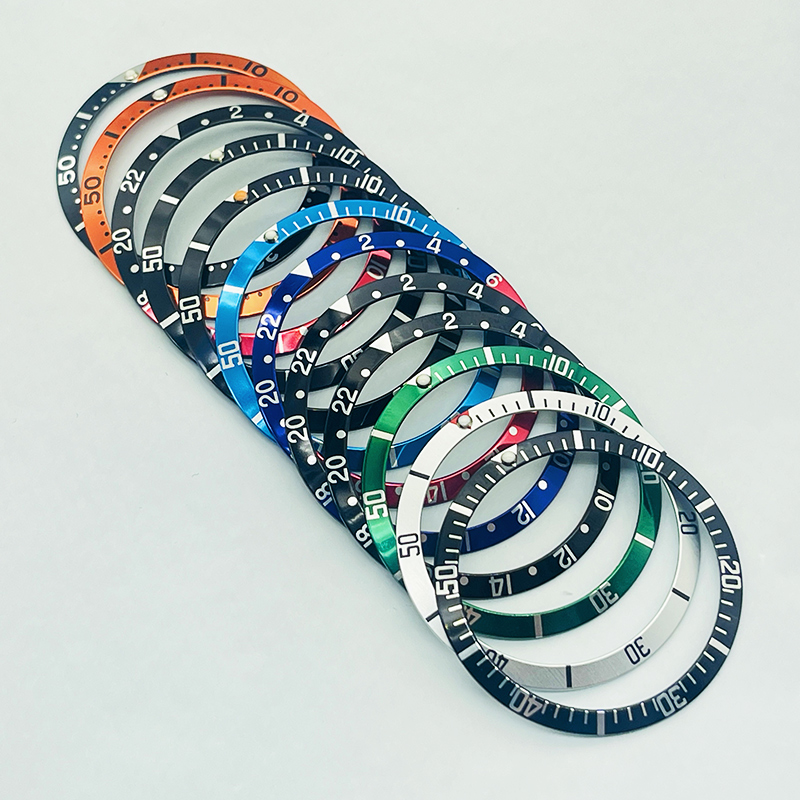 Reel Case - 36,5 mm gebogener Aluminium-Uhrenlünetteneinsatz NH35 Gehäusering