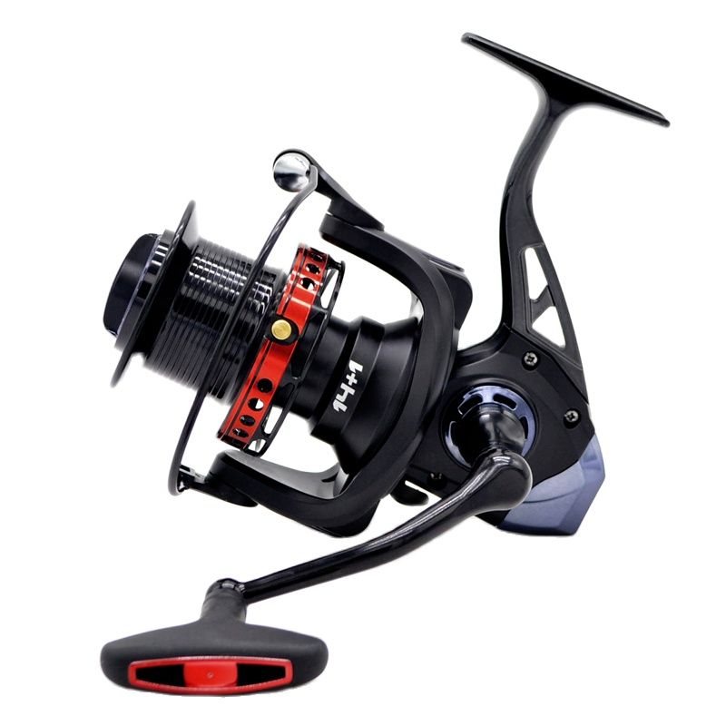 Trolling Reel - CAMEKOON Weitwurf-Spinn-Angelrolle 8000/9000/10000/11000 Metallgehäuse Salzwasser-Surf-Wurfrad Big