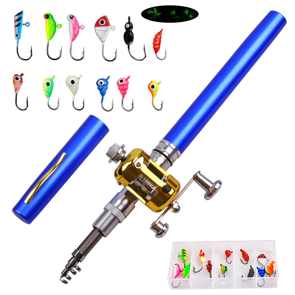 Fly Reel - Mini Eis Angelrute Combo mit 12