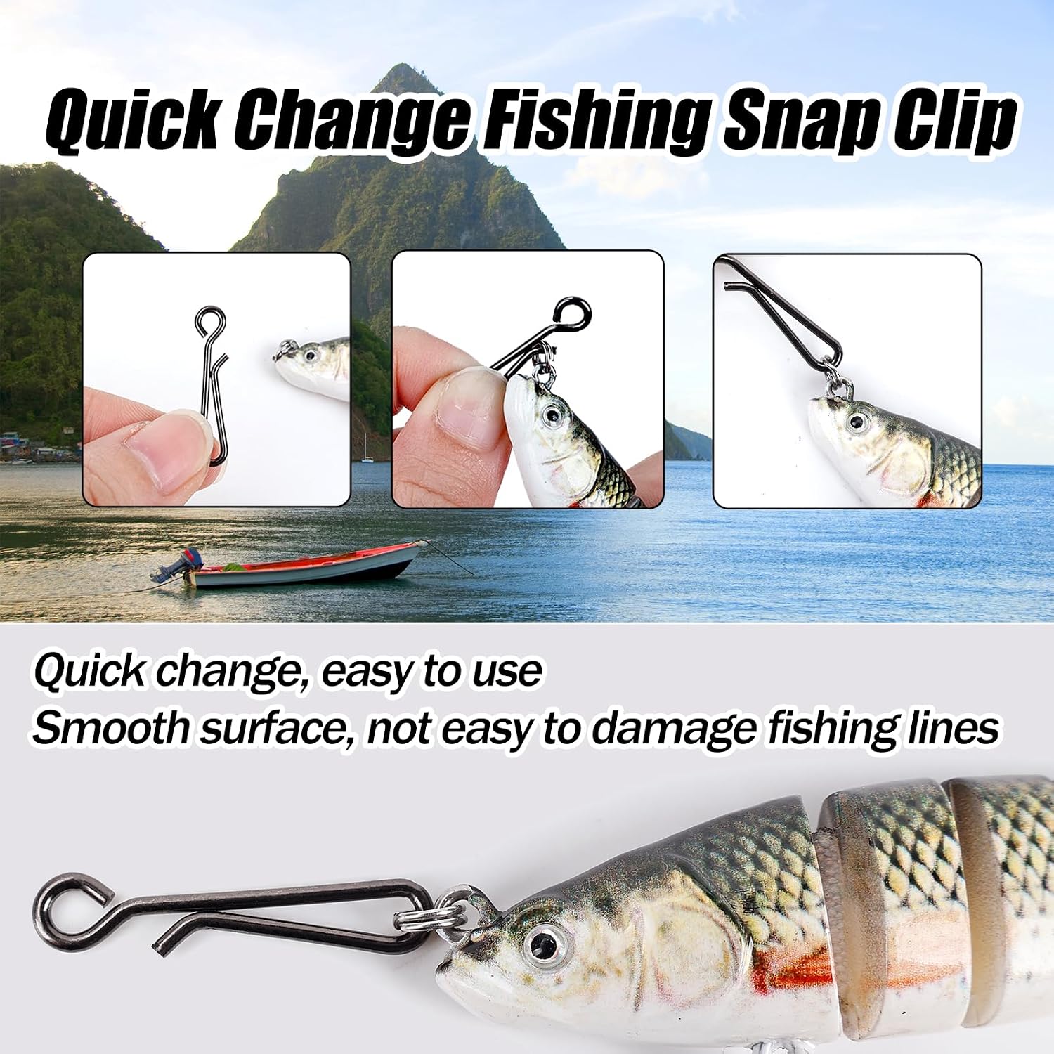 100 Stück Edelstahl-Angelclips – Baitcasting Reel Bewertung und Preis