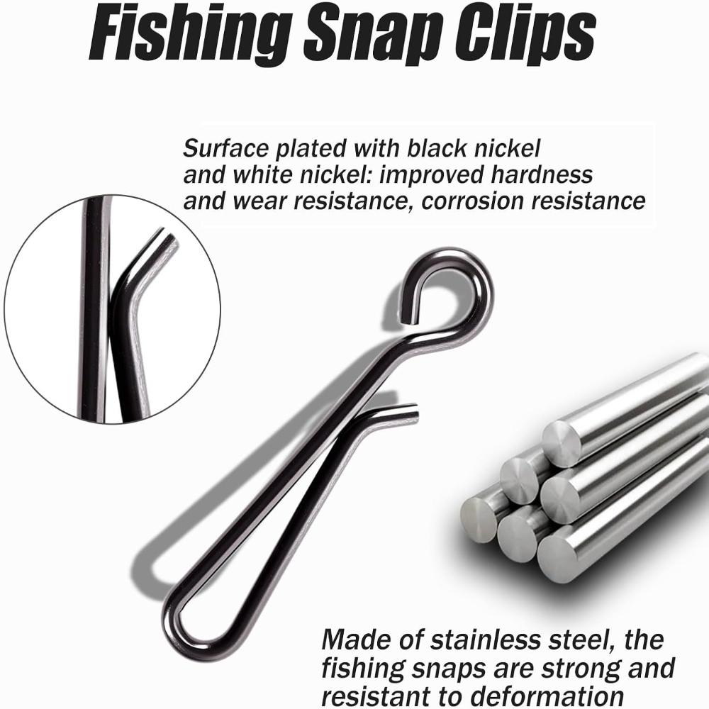 100 Stück Edelstahl-Angelclips – Baitcasting Reel Bewertung und Preis