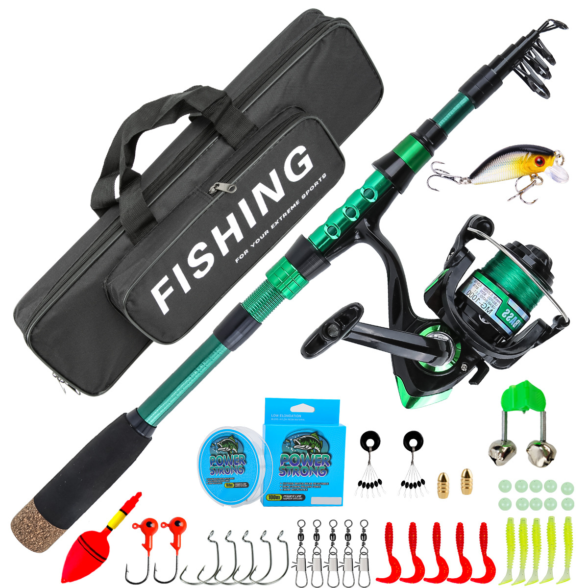 1,8 Meter Grüne Carbon-Telesko – Fly Reel Bewertung und Preis