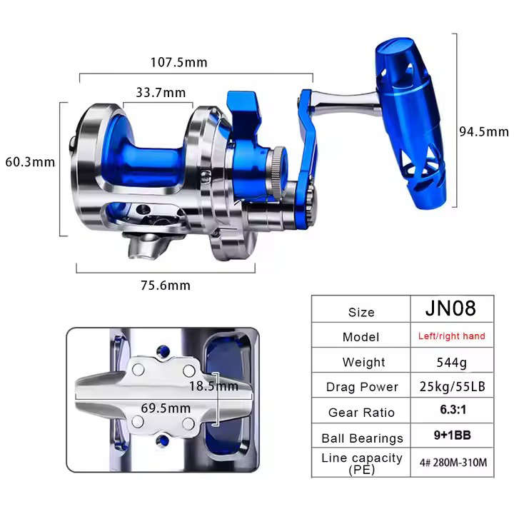Ganzmetall 9+1BB CNC Angelroll – Trolling Reel Bewertung und Preis
